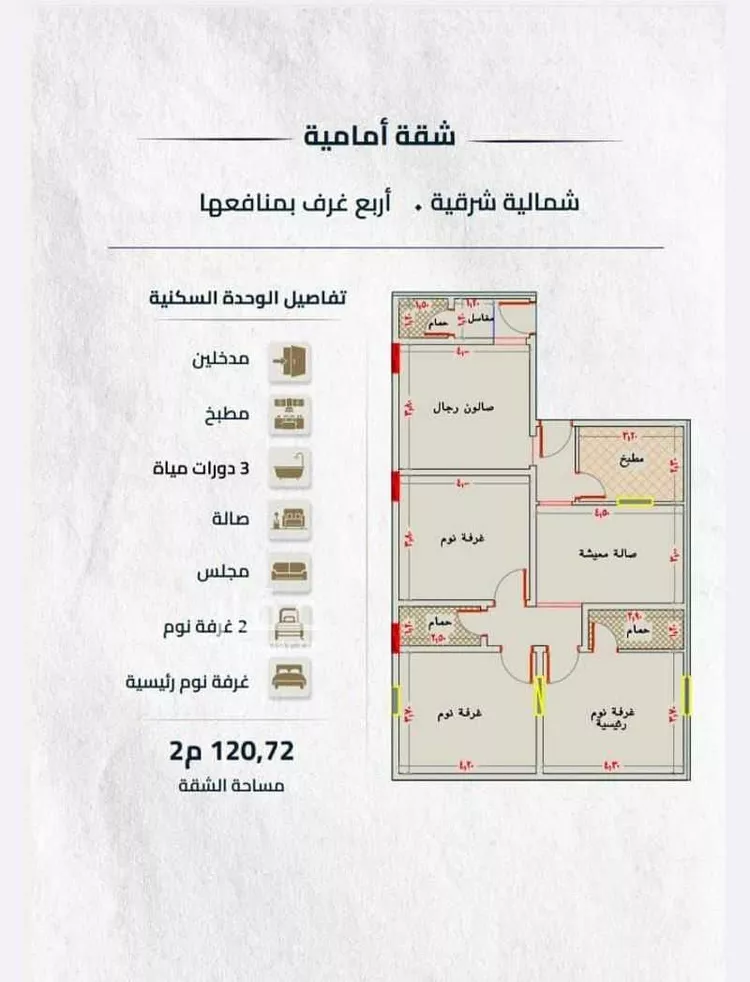 شقة للبيع في شارع ابو وهيب الجشمي, حي النعيم, مدينة جدة, منطقة مكة المكرمة صورة 2