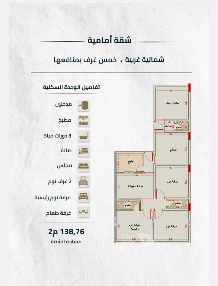 شقة للبيع في شارع ابو وهيب الجشمي, حي النعيم, مدينة جدة, منطقة مكة المكرمة 8