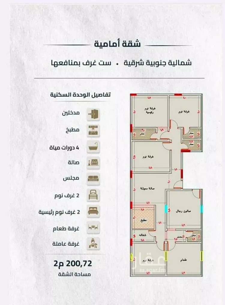 شقة للبيع في شارع ابو وهيب الجشمي, حي النعيم, مدينة جدة, منطقة مكة المكرمة