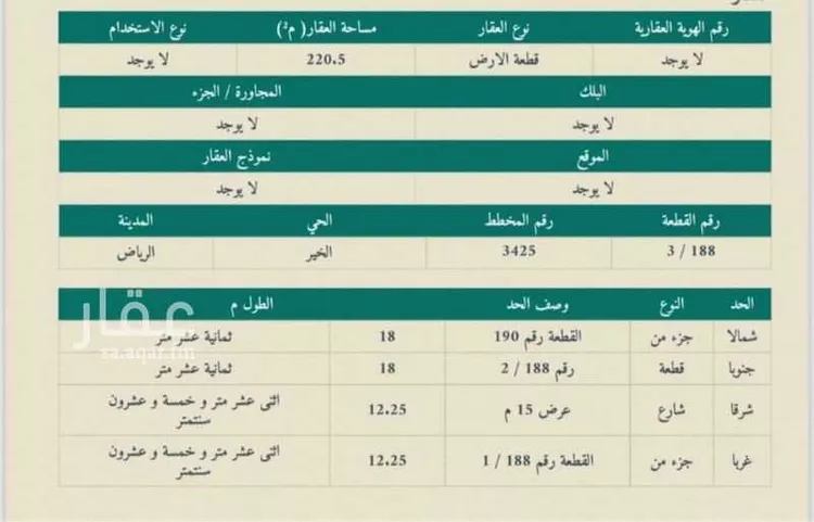 أرض للبيع في حي الخير, مدينة الرياض, منطقة الرياض صورة 2