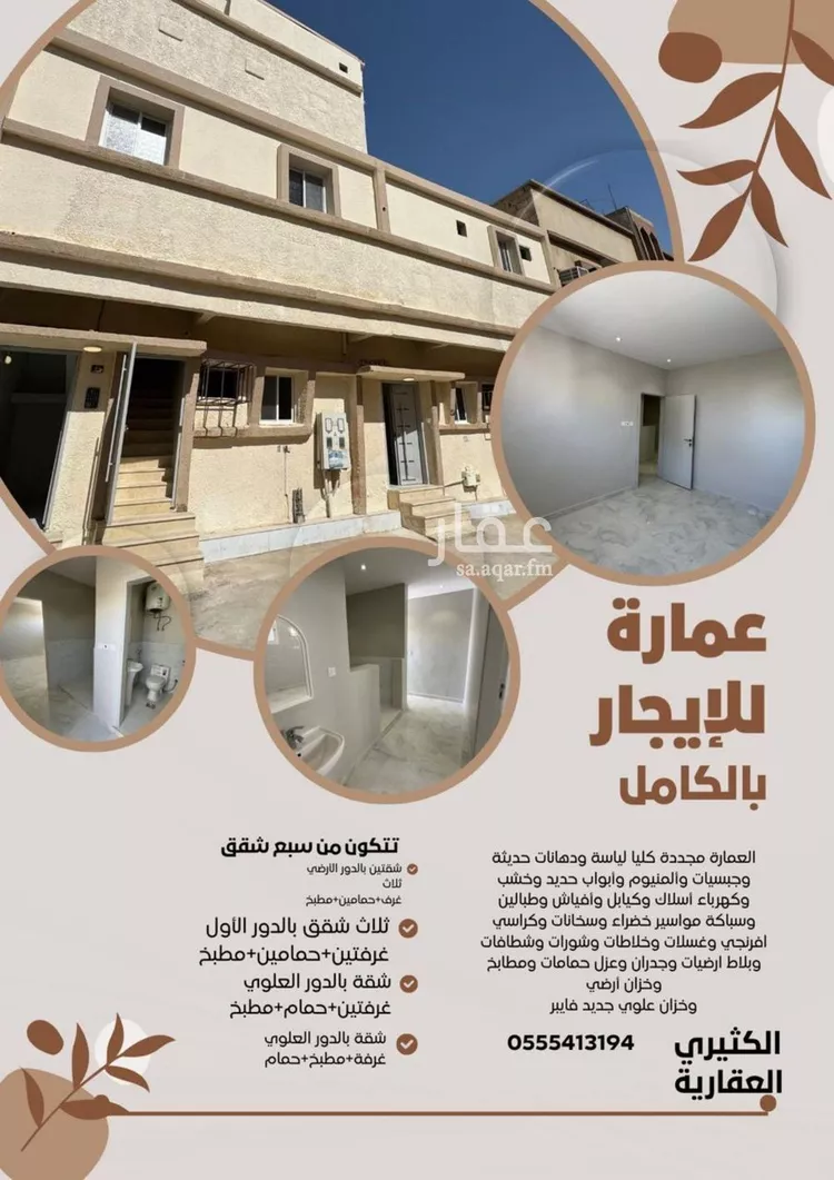 عمارة للإيجار في شارع الأخضر بن علي, حي منفوحة, مدينة الرياض, منطقة الرياض