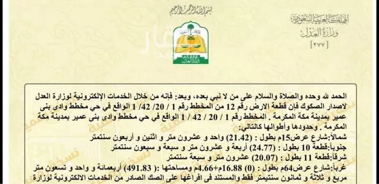 أرض للبيع في شارع 4650, مدينة ام الضيمران (سفلي - عليا), منطقة مكة المكرمة