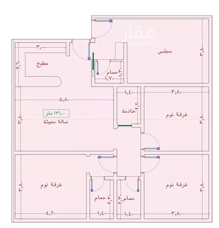 شقة للبيع في شارع السامر, حي الواحة, مدينة جدة, منطقة مكة المكرمة