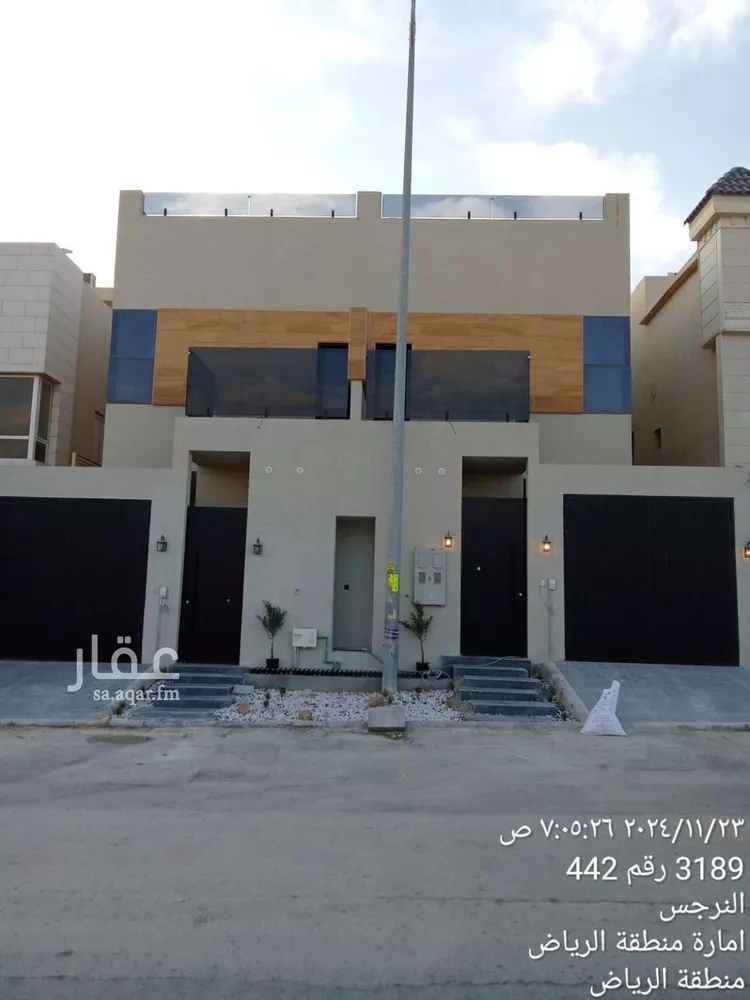 فيلا للبيع في شارع رقم 442, حي النرجس, مدينة الرياض, منطقة الرياض