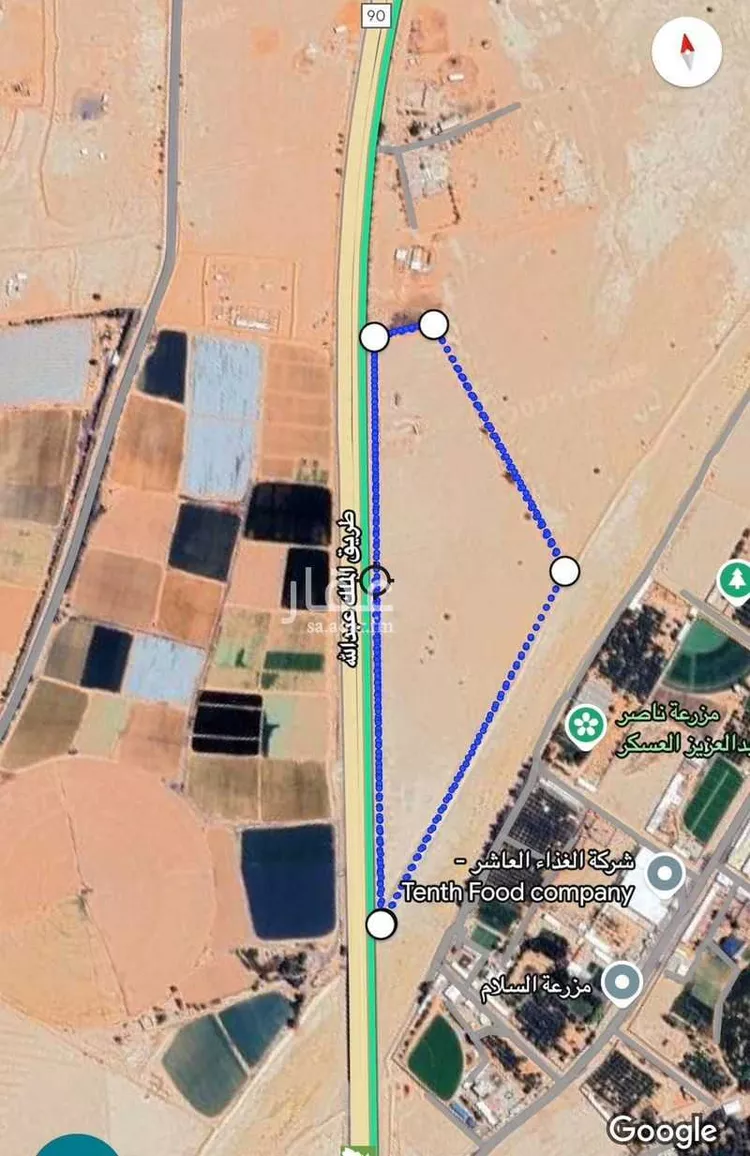 أرض للبيع في شارع الملك عبد الله, حي السليمانية, مدينة الدلم, منطقة الرياض