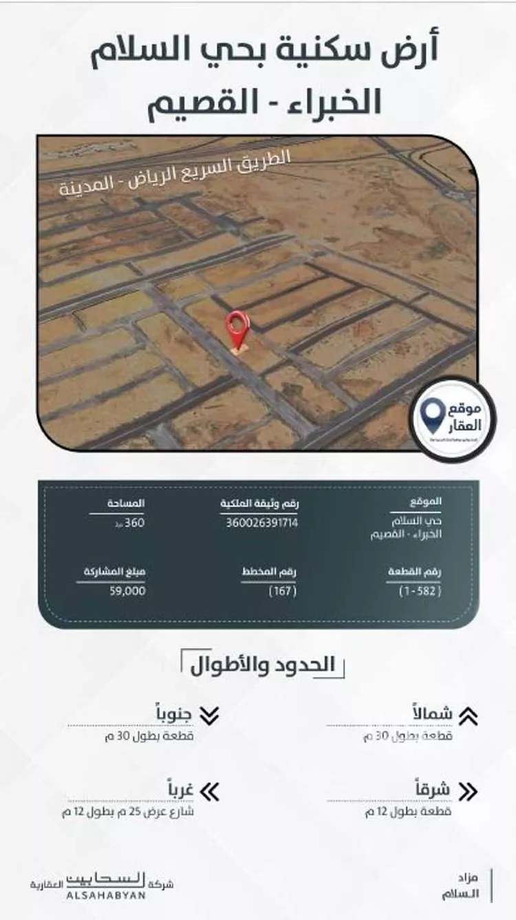 أرض للبيع في شارع غير معروف, مدينة الخبراء والسحابين, منطقة القصيم صورة 2