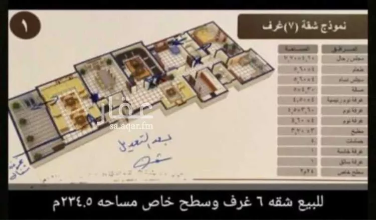 شقة للبيع في شارع  شارع عثمان بن عمرو بن رفاعه, حي الشوقية, مدينة مكه المكرمه, منطقة مكة المكرمة صورة 2