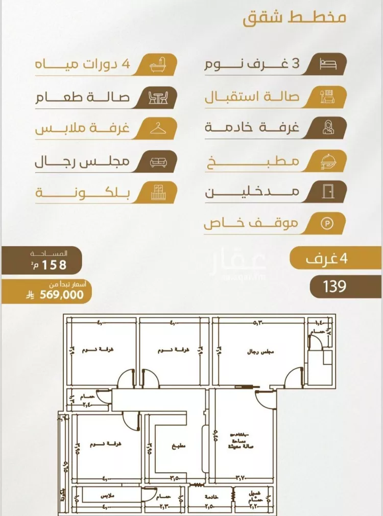شقة للبيع في شارع عبدالله سليمان الفرعي, حي الورود, مدينة جدة, منطقة مكة المكرمة