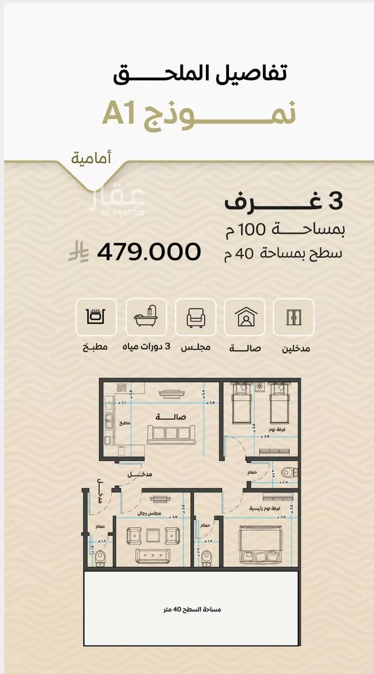 شقة للبيع في شارع الأنهار, حي مشرفة, مدينة جدة, منطقة مكة المكرمة