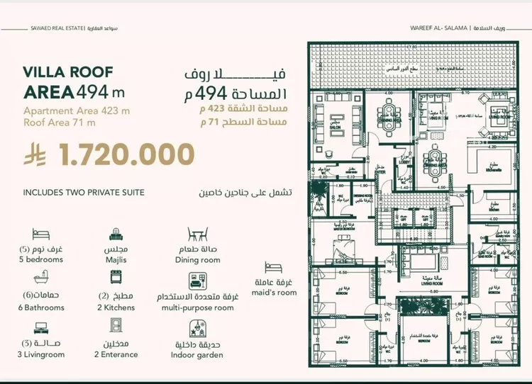 فيلا للبيع في شارع علي افندي جميل, حي السلامة, مدينة جدة, منطقة مكة المكرمة