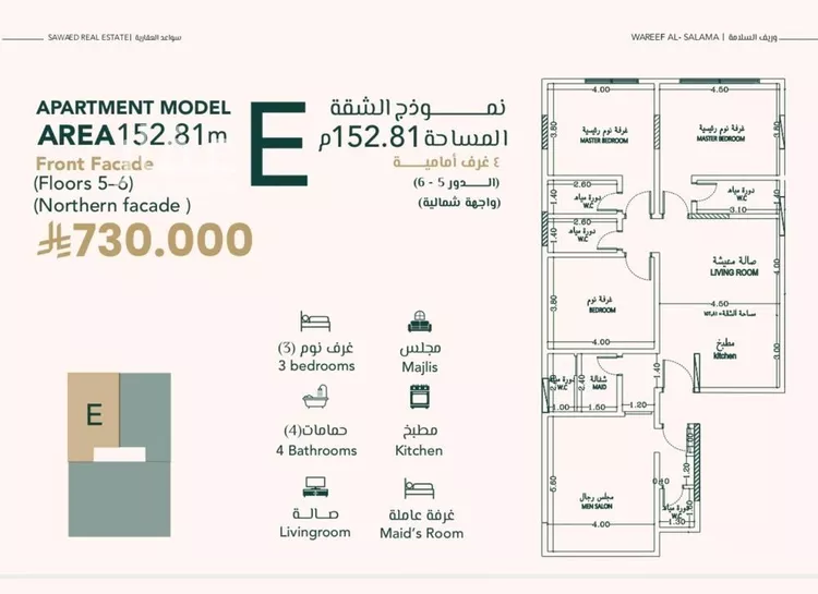 شقة للبيع في شارع علي افندي جميل, حي السلامة, مدينة جدة, منطقة مكة المكرمة