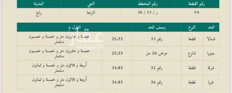 أرض للبيع في شارع سعد بن الربيع, حي النزهة, مدينة رابغ, منطقة مكة المكرمة صورة 2