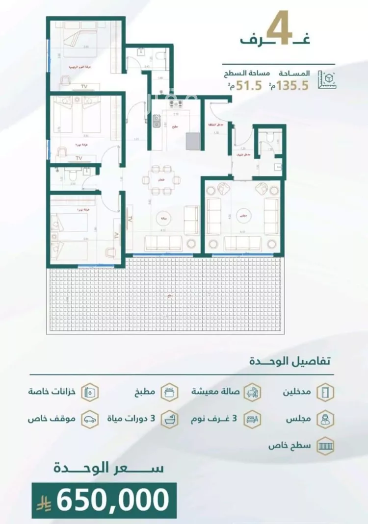 شقة للبيع في شارع إبن هينان, حي الصفاء, مدينة جدة, منطقة مكة المكرمة صورة 2