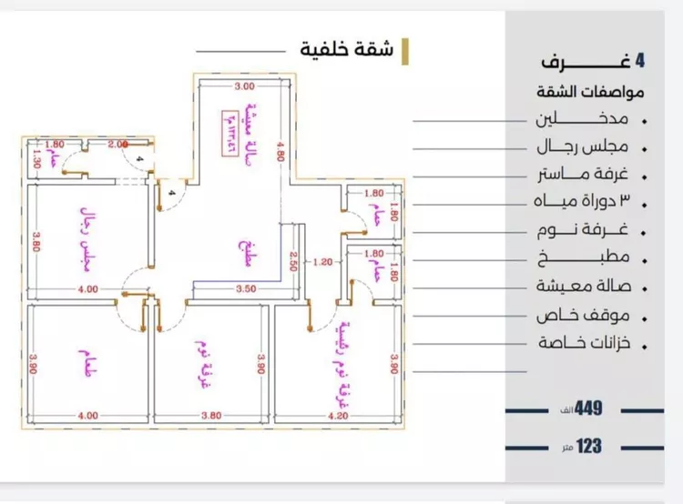 شقة للبيع في شارع الحوايه, حي النزهة, مدينة جدة, منطقة مكة المكرمة صورة 2