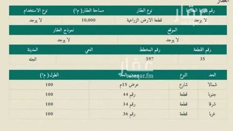 Land for Sale in Al Quwaiiyah Al Muruj