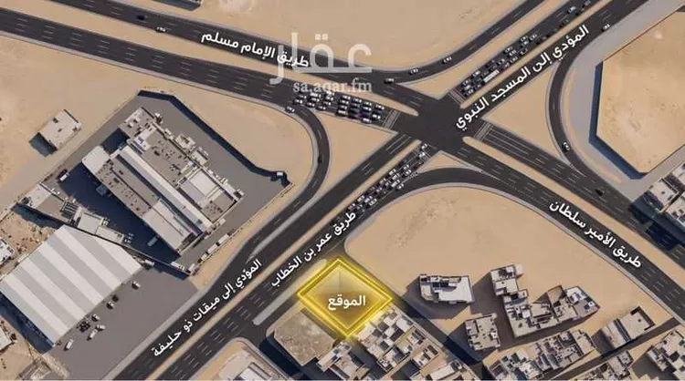 أرض للبيع في شارع أمير المؤمنين عمر بن الخطاب, حي ذو الحليفة, مدينة المدينة المنورة, منطقة المدينة المنورة صورة 4
