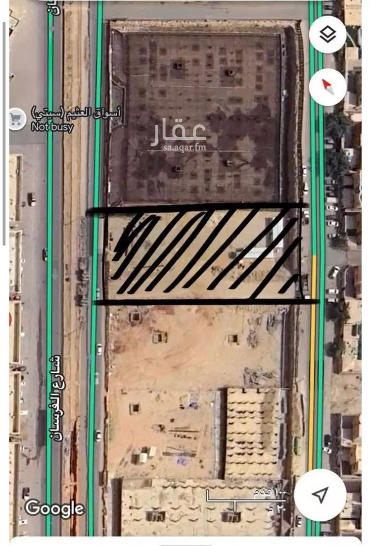 أرض للبيع في شارع الفرسان, حي عكاظ, مدينة الرياض, منطقة الرياض صورة 2