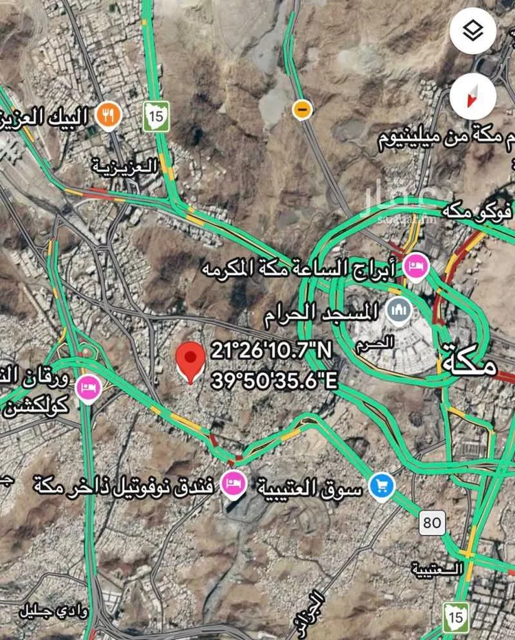 أرض للبيع في شارع 143 الملاوي الشمالية, حي المعابده, مدينة مكة المكرمة, منطقة مكة المكرمة 6