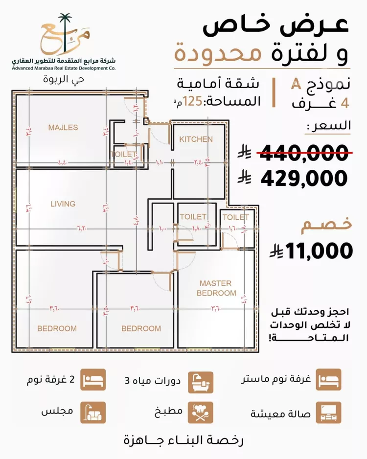 شقة للبيع في شارع عبدالله ابن مرداد, حي الربوة, مدينة جدة, منطقة مكة المكرمة 2