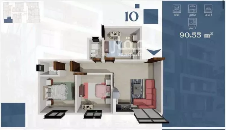 شقة للبيع في شارع الكورنيش, حي السيف, مدينة الدمام, المنطقة الشرقية