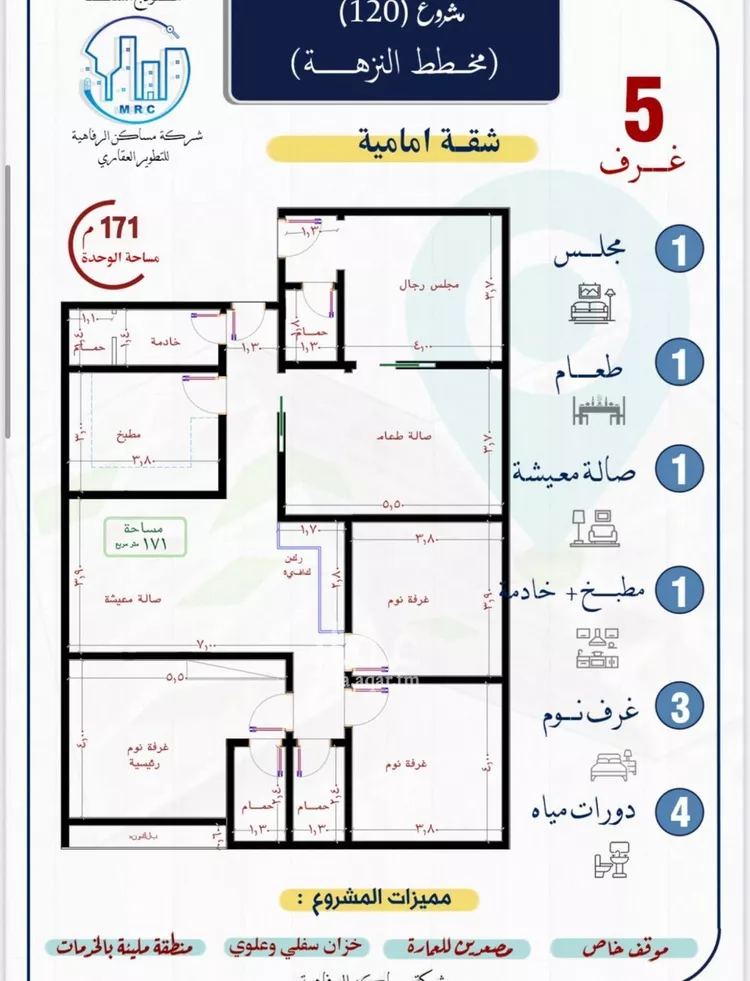 شقة للبيع في شارع التونس, حي النزهة, مدينة جدة, منطقة مكة المكرمة