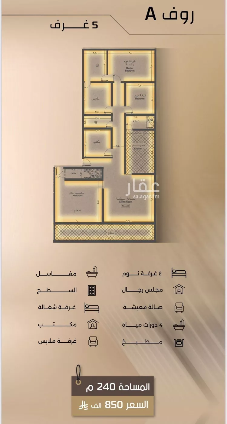 شقة للبيع في شارع زيد بن قيس, حي الفيصلية, مدينة جدة, منطقة مكة المكرمة