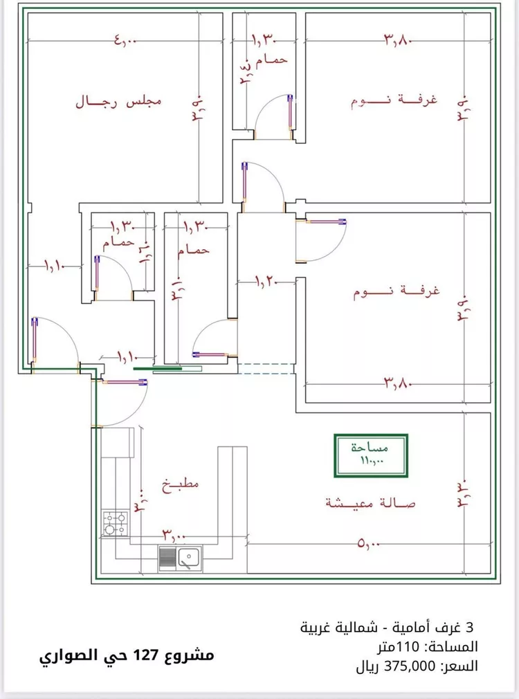 شقة للبيع في شارع الامير عبدالمجيد, حي الصواري, مدينة جدة, منطقة مكة المكرمة صورة 4