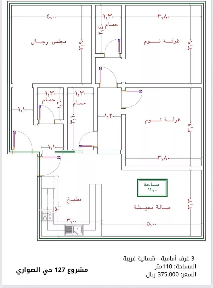 شقة للبيع في شارع الامير عبدالمجيد, حي الصواري, مدينة جدة, منطقة مكة المكرمة صورة 2
