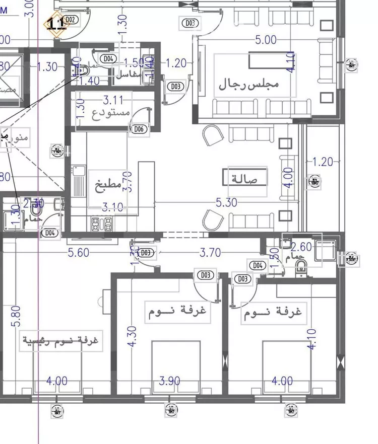 شقة للإيجار في حي النرجس, مدينة الرياض, منطقة الرياض صورة 2