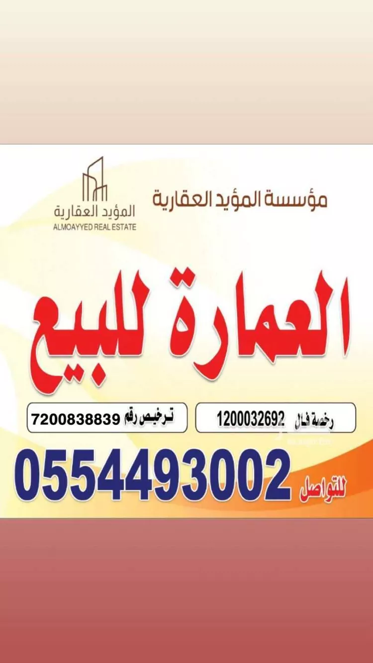 عمارة للبيع في شارع أبو العذافل, حي المروة, مدينة جدة, منطقة مكة المكرمة