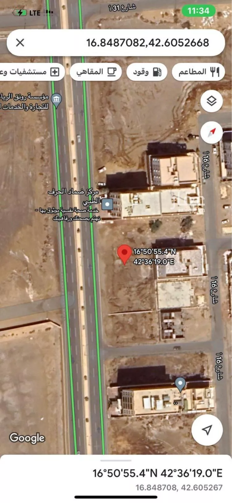 أرض للبيع في شارع شارع الامير ناصر بن عبد العزيز, حي الرحاب 2, مدينة جازان, منطقة جازان