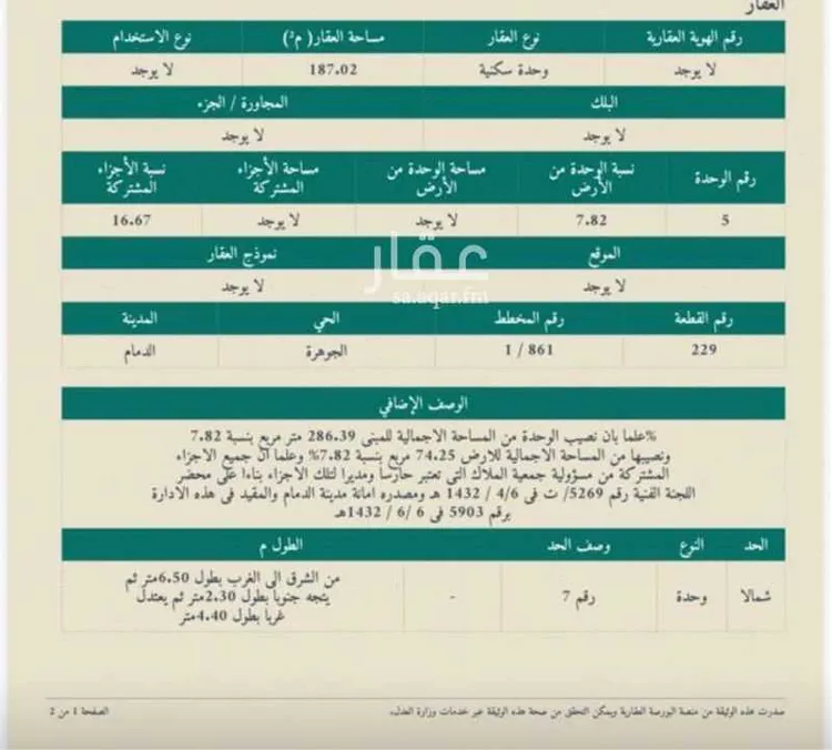 شقة للبيع في حي الجوهرة, مدينة الدمام, المنطقة الشرقية 9