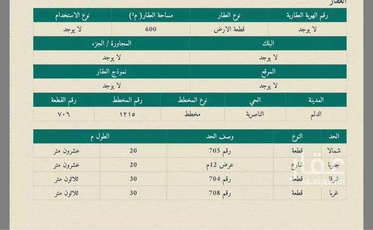 أرض للبيع في شارع علي بن ابي خالد, حي الناصرية, مدينة الدلم, منطقة الرياض