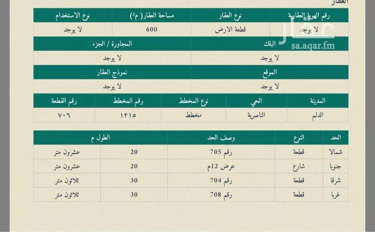 أرض للبيع في شارع كثير بن المرة ، حي الناصرية ، الدلم ، الدلم