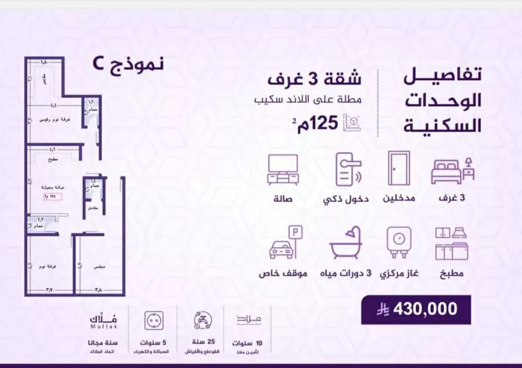 شقة للبيع في شارع احمد بن عيسى الرومي, حي الفيحاء, مدينة جدة, منطقة مكة المكرمة صورة 2