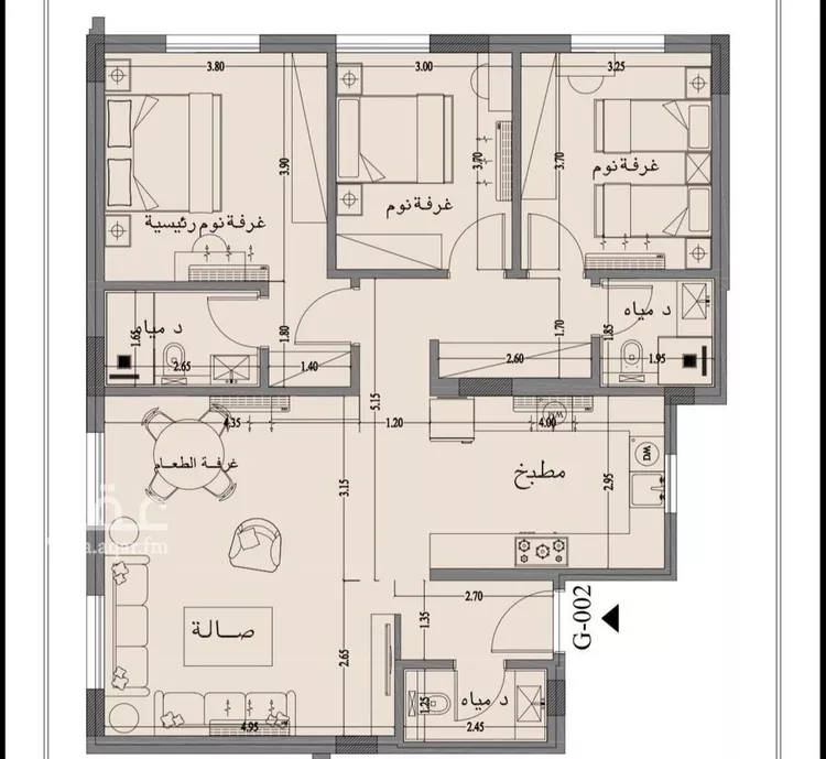 شقة للإيجار في شارع الأمين المهندس عبدالله بن عبدالرحمن ا, حي النرجس, مدينة الرياض, منطقة الرياض صورة 3