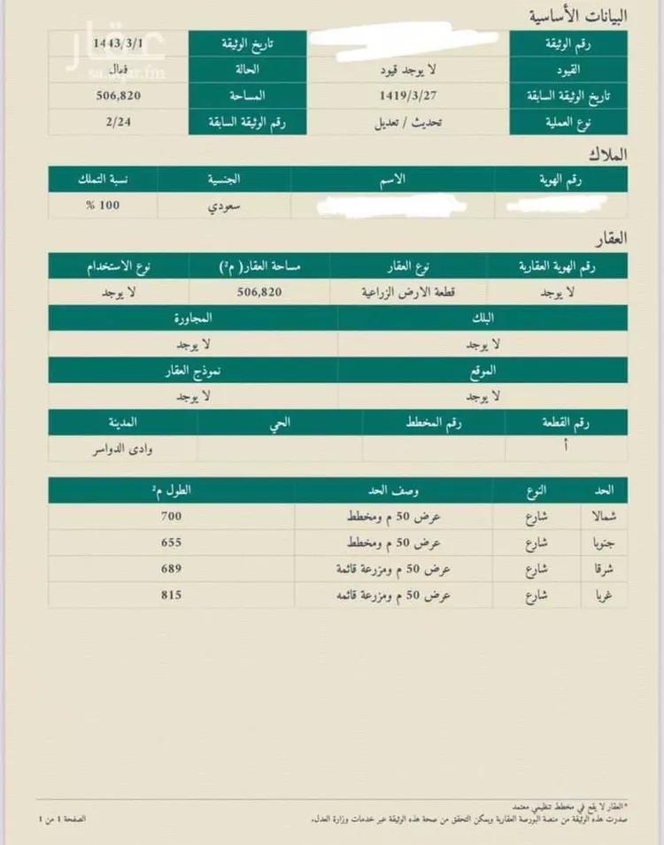 مزرعة للبيع في شارع 0000, مدينة وادي الدواسر, منطقة الرياض صورة 3
