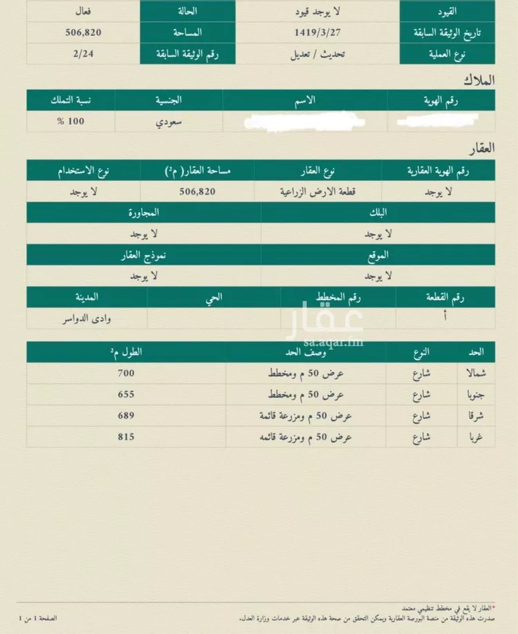 مزرعة للبيع في مدينة وادي الدواسر, منطقة الرياض صورة 2