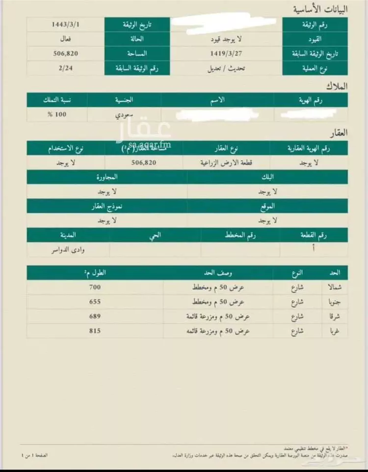 مزرعة للبيع في مدينة وادي الدواسر, منطقة الرياض صورة 2