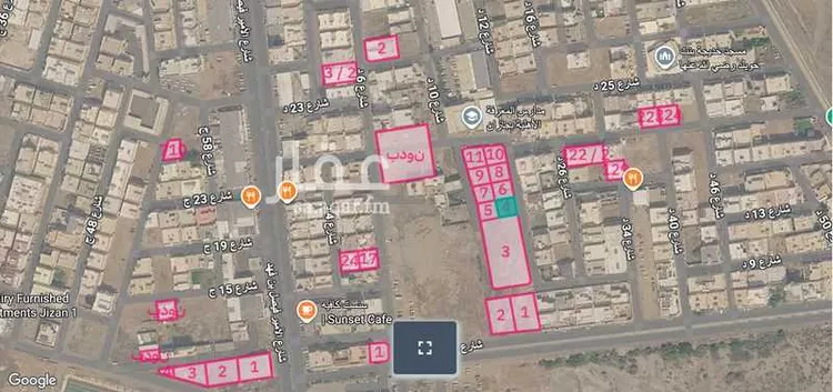 أرض للبيع في شارع سعد بن معاذ , حي المطار, مدينة جازان, منطقة جازان صورة 3