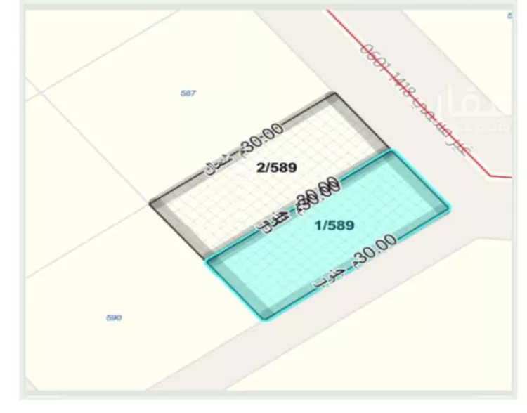 أرض للبيع في شارع 1051 مخطط رقم 43, حي 1051 مخطط رقم, مدينة القويعية, منطقة الرياض صورة 2