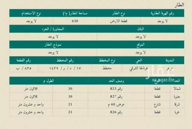 أرض للبيع في شارع السعاده, حي غرناطة الشرقي, مدينة عرعر, منطقة الحدود الشماليه