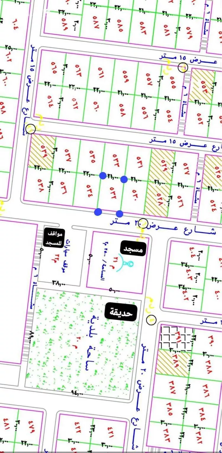 أرض للبيع في شارع 24765865, حي الأندلس, مدينة الأفلاج, منطقة الرياض صورة 2