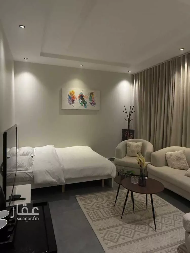 استديو مفروش للحجز في شارع أبحر, حي الملقا, الرياض صورة 2