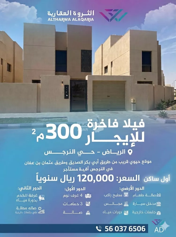 Villa for Rent in Riyadh An Narjis