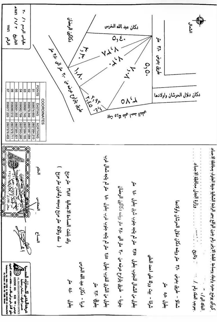 أرض للبيع في حي الرفعة الشمالية, مدينة الاحساء, المنطقة الشرقية صورة 2