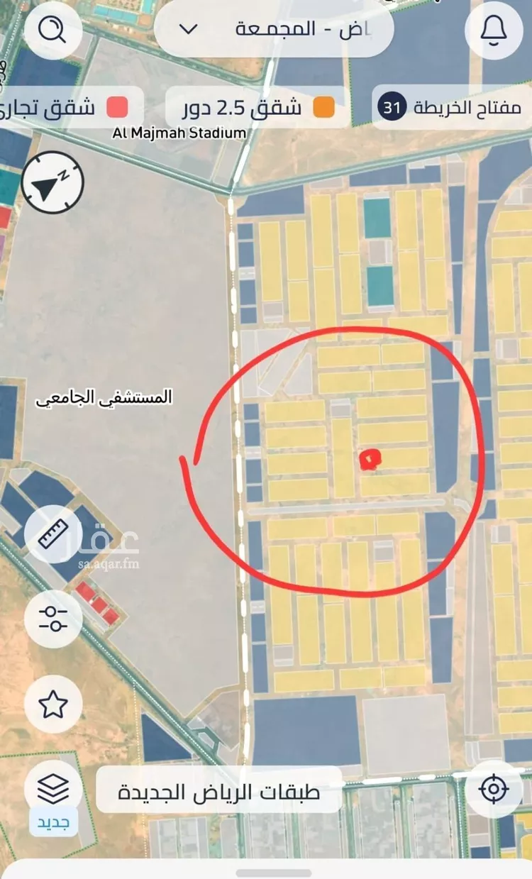 أرض للبيع في حي الياسمين, مدينة المجمعة, منطقة الرياض