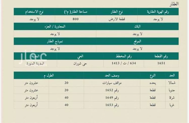 أرض للبيع في شارع النمر ابن قاسط, حي شوران, مدينة المدينه المنوره, منطقة المدينة المنورة