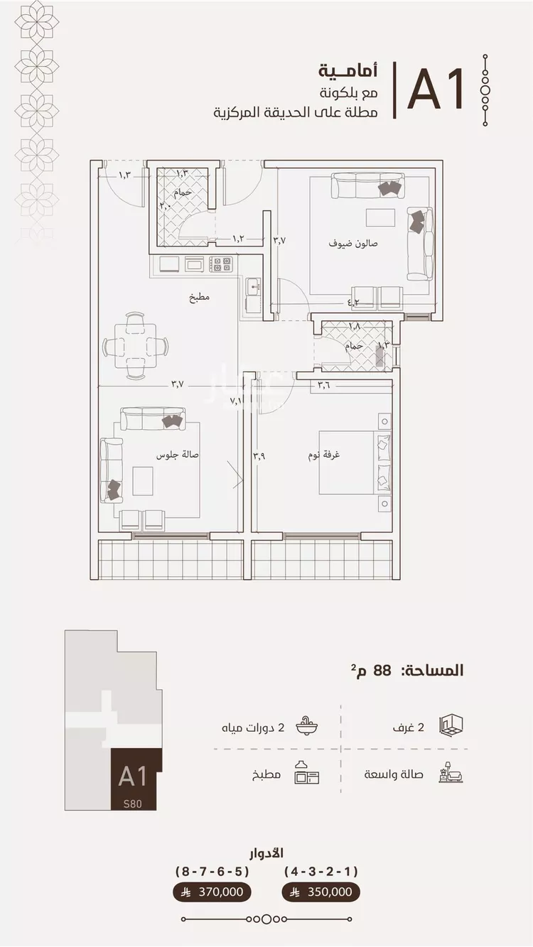 شقة للبيع في شارع امام الدين المرشدي, حي الفيحاء, مدينة جدة, منطقة مكة المكرمة صورة 2