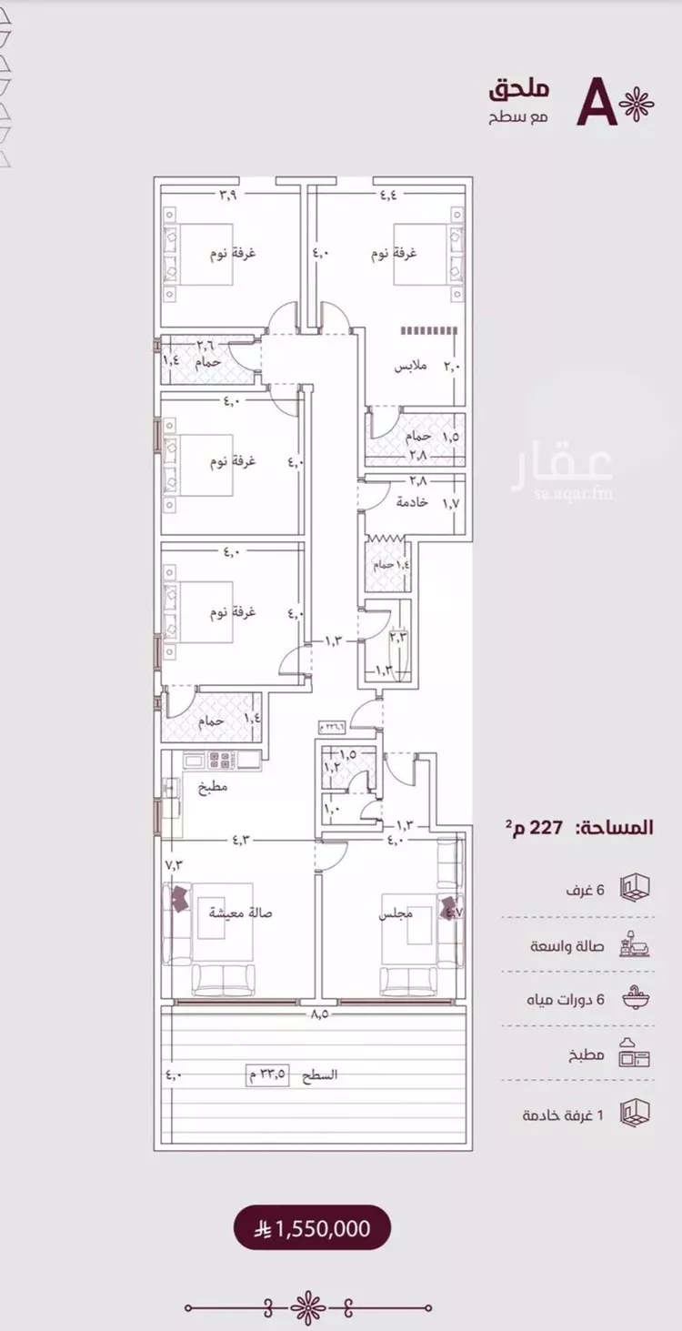 شقة للبيع في شارع الإستطلاع, حي النهضة, مدينة جدة, منطقة مكة المكرمة